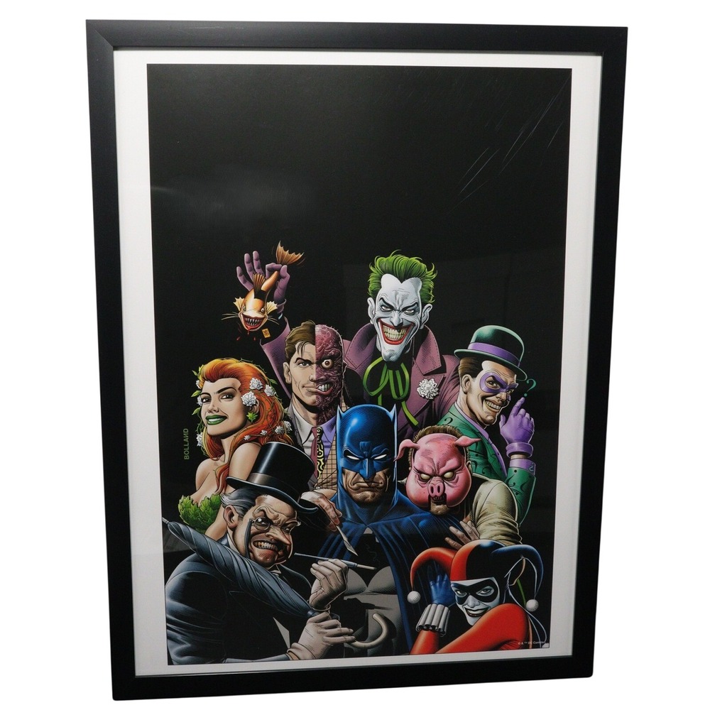 Batman & Villains Framed 12x16 Comic Cover Art by Brian Bolland | DC Comics‎